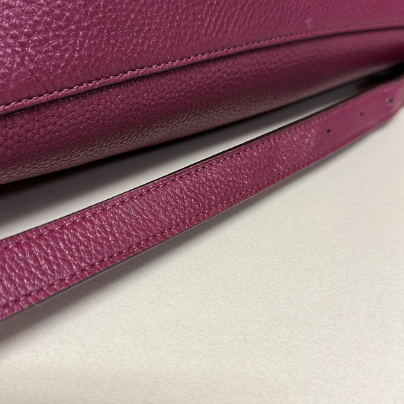 🔥🔥🔥Coach Purple Leather Top Handle Satchel Handbag Shoulder Bag - Picture 12 of 15